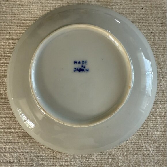 Japanese Blue & White Saucer with Phoenix and Floral Design - Used (3) - Picture 6 of 6